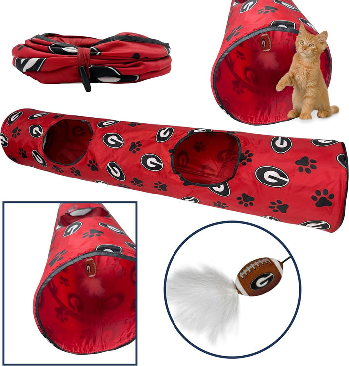 GA Bulldogs Cat Tunnel Toy