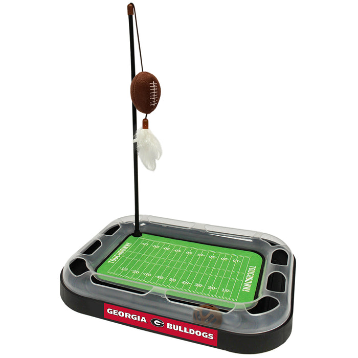 GA Bulldogs Football Cat Scratcher Toy