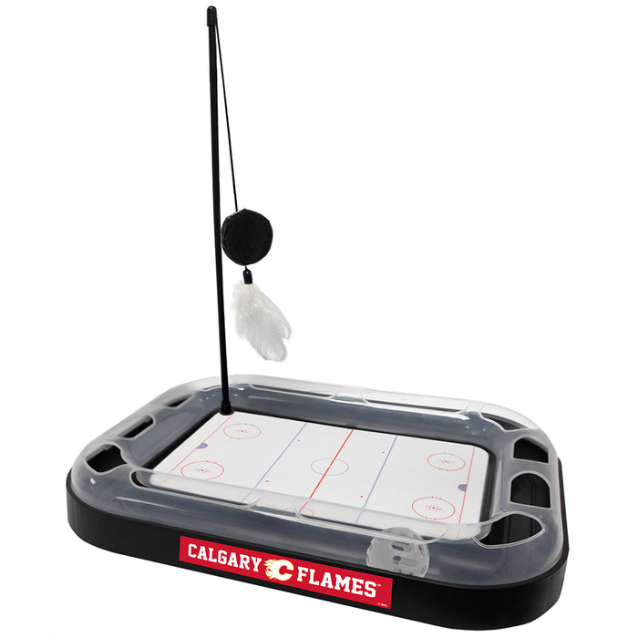 Calgary Flames Hockey Rink Cat Scratcher Toy