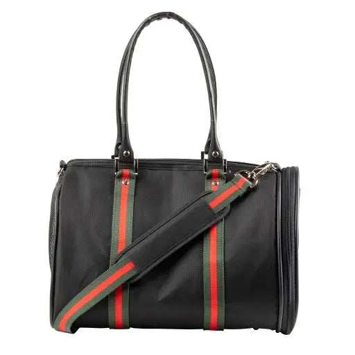 Duffel - Black with Stripe Bag Carrier