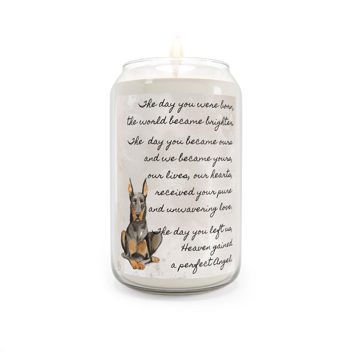 The Day Doberman Pinscher Pet Memorial Scented Candle, 13.75oz