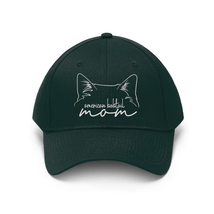 American Bobtail Cat Mom Embroidered Twill Hat