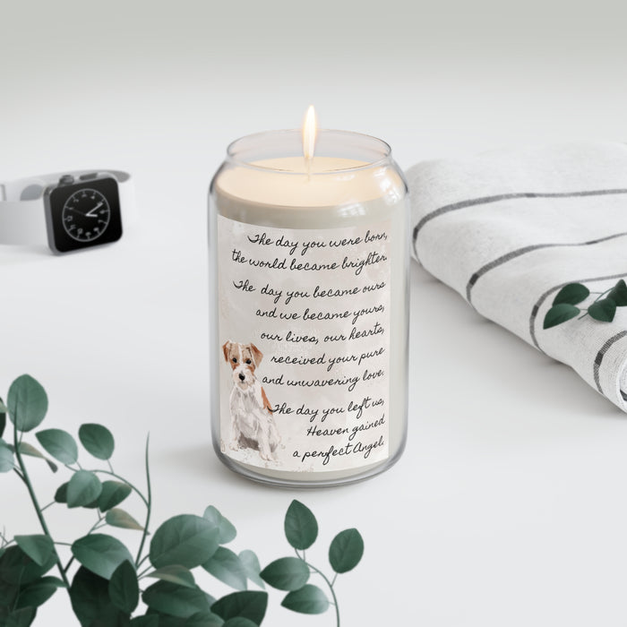 The Day Jack Russell Wired Hair Pet Memorial Scented Candle, 13.75oz