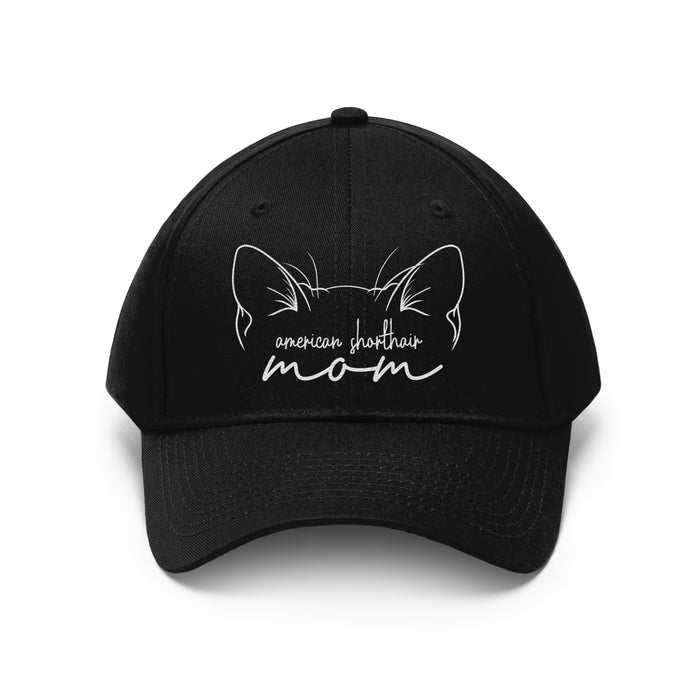 American Shorthair Cat Mom Embroidered Twill Hat