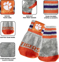 Clemson Tigers Anti-Slip Dog Socks