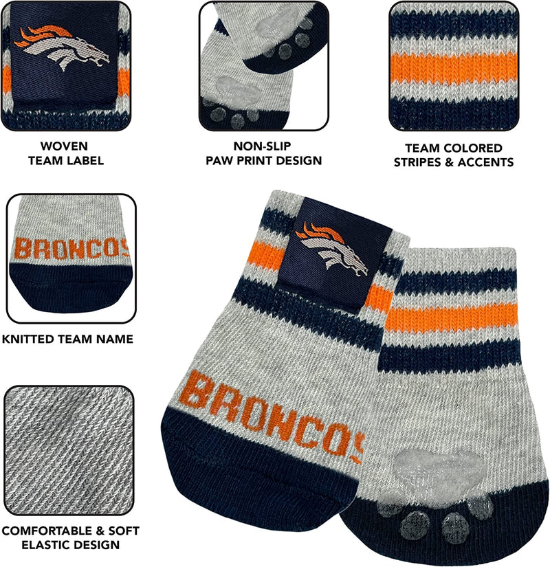 Denver Broncos Anti-Slip Dog Socks
