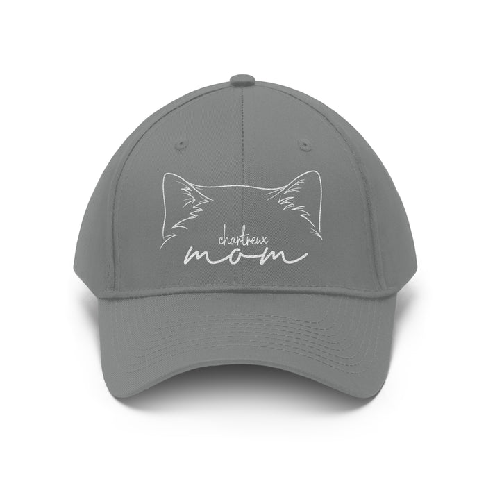 Chartreux Cat Mom Embroidered Twill Hat