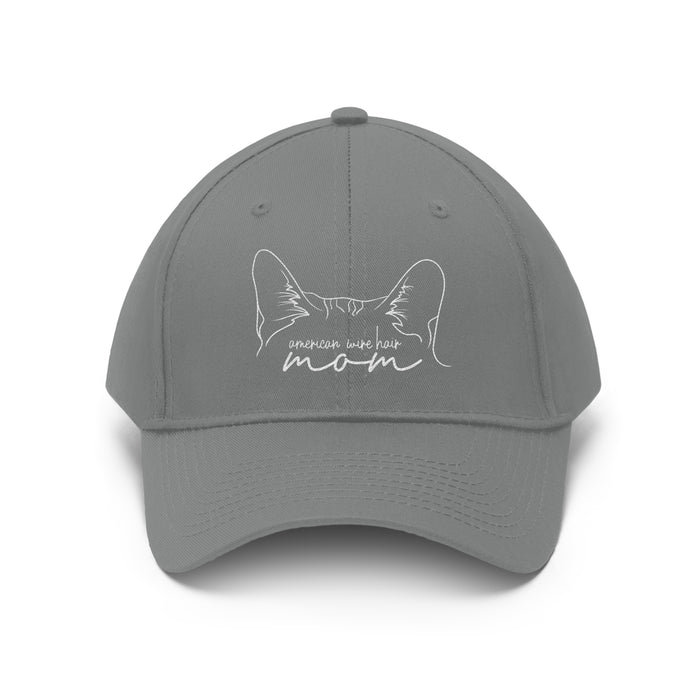 American Wire Hair Cat Mom Embroidered Twill Hat