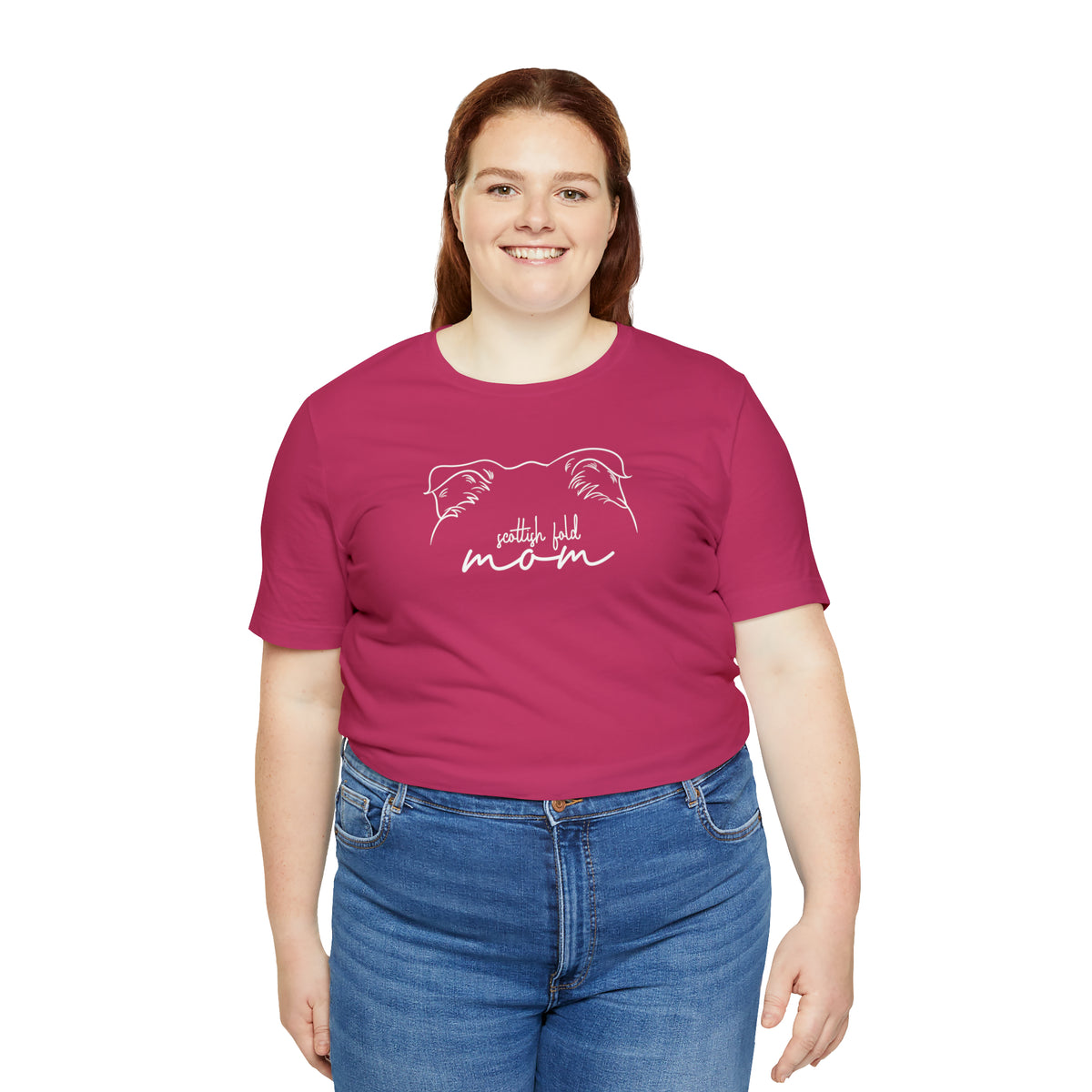 Scottish Fold Cat Mom Short Sleeve Tee