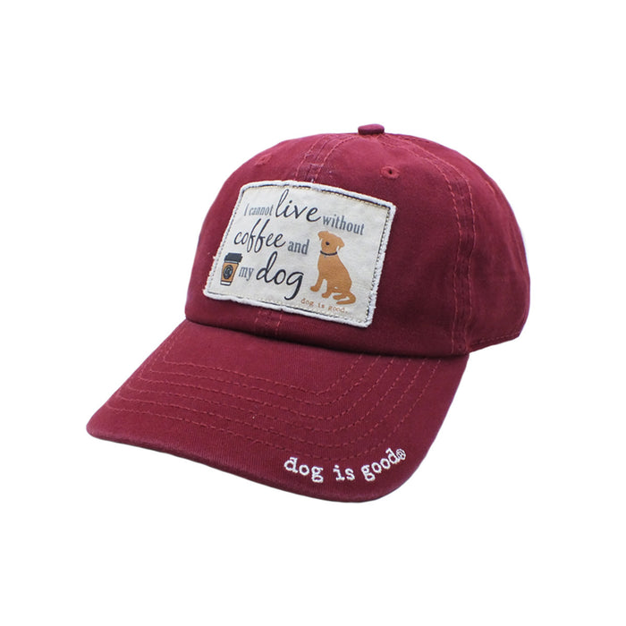 I Cannot Live Without Coffee and My Dog Canvas Hat