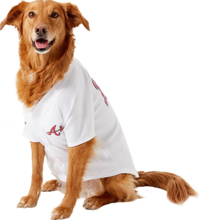 Pets First Atlanta Braves Pet Hoodie T-Shirt - Medium