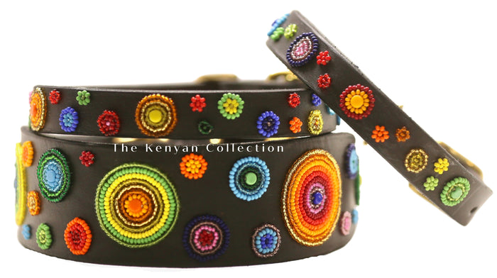 TKC Arani Dots Beaded Dog Collar