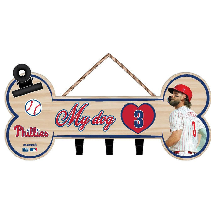 Philadelphia Phillies Bryce Harper Bone-Shaped Sign with Hooks