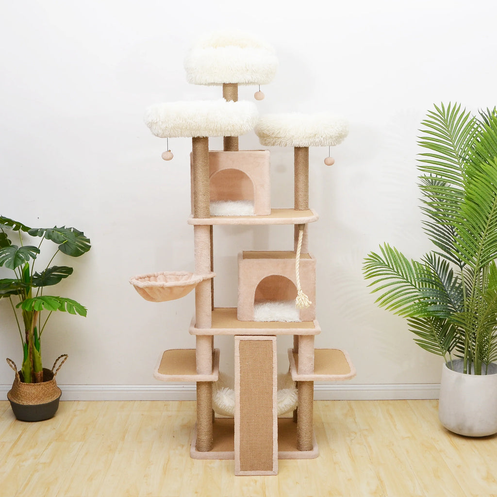 Catry Castle Deluxe 7Level Cat Tree Complex Tower 3 Red Rovers