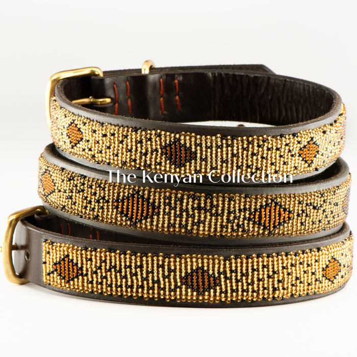TKC Cheetah Beaded Dog Collar