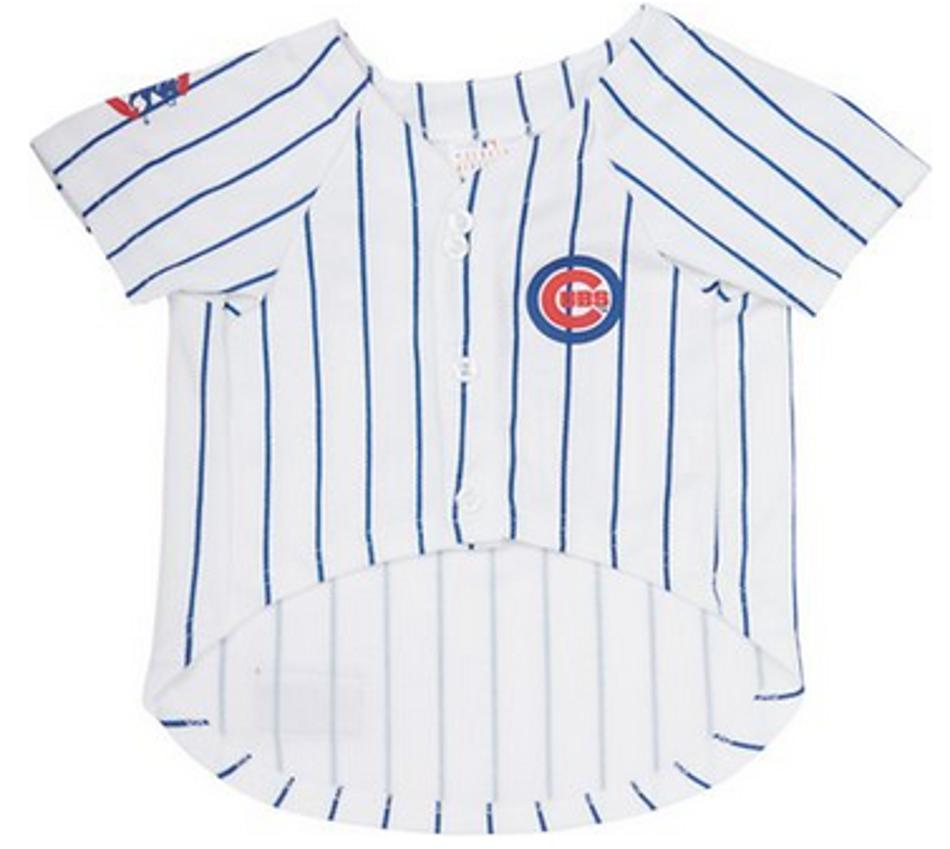 True Fan Chicago Cubs Jersey Mens Large Blue Red Short Sleeve