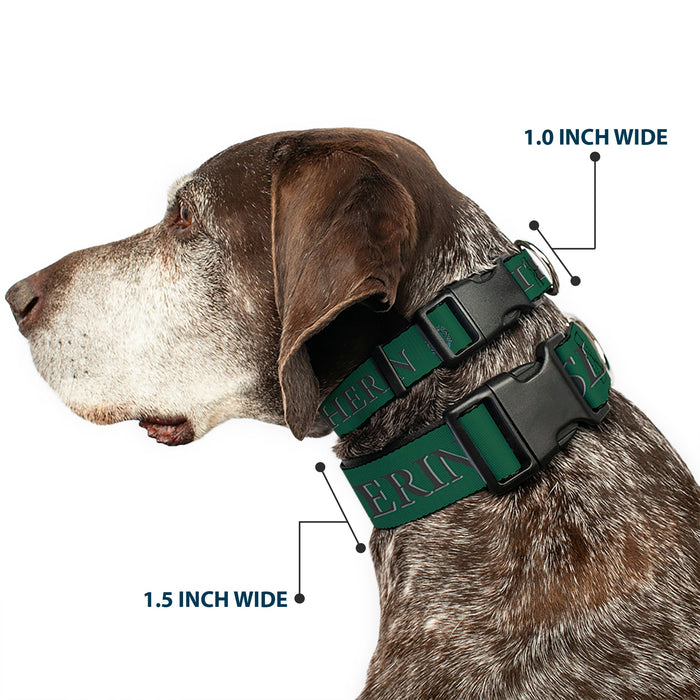 Plastic Clip Collar - Harry Potter SLYTHERIN & Crest Green/Black