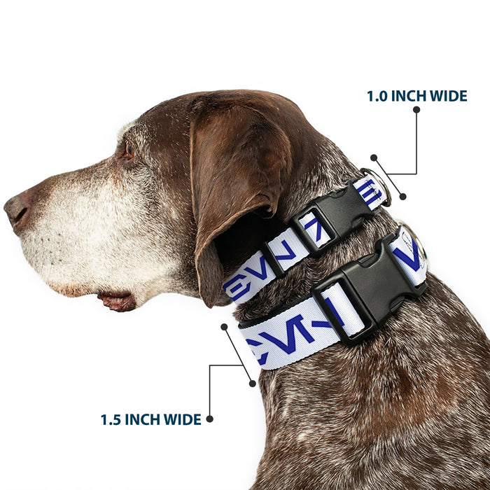 Plastic Clip Collar - Star Wars Aurebesh REBEL White/Blue