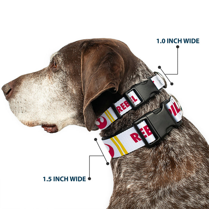 Plastic Clip Collar - Star Wars REBEL PILOT Rebel Alliance Insignia/Lightsaber/X-Wing Fighter White/Red/Yellow/Gray