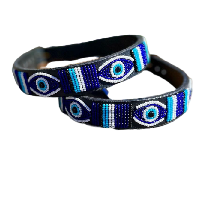 TKC Evil Eye Beaded Dog Collar