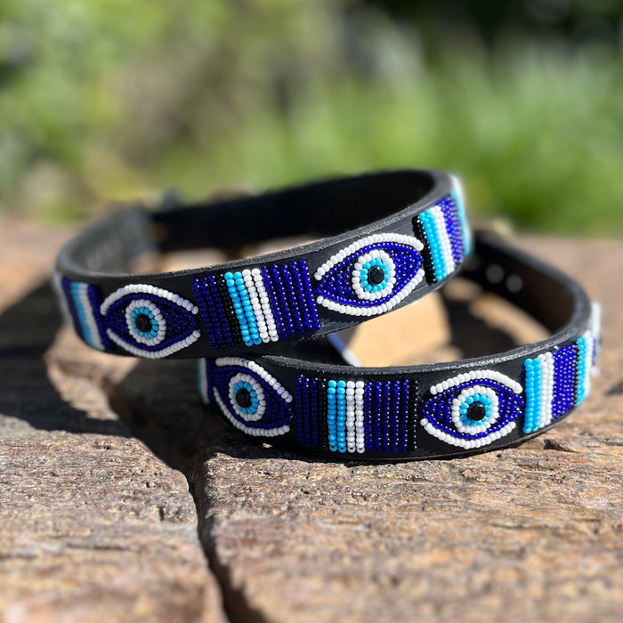 TKC Evil Eye Beaded Dog Collar