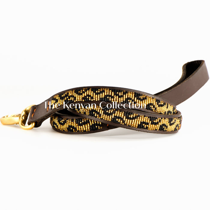 TKC Leopard Beaded Dog Lead