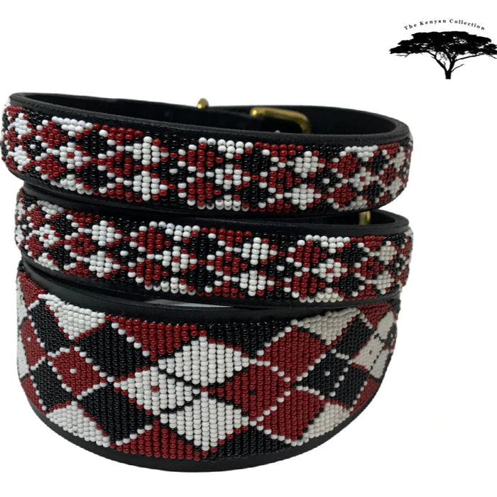 TKC Maasai Shield Argyle Beaded Dog Lead