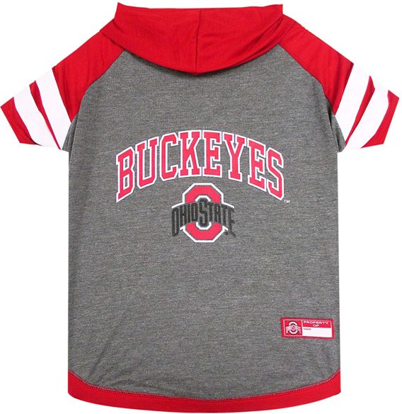 OH State Buckeyes Lightweight Pet Hoodie - 3 Red Rovers