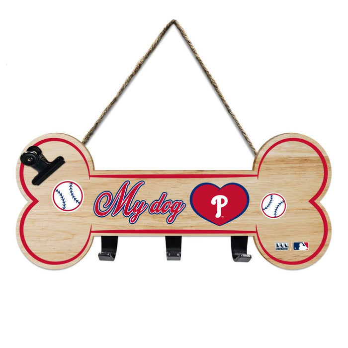 Philadelphia Phillies Bone-Shaped Sign with Hooks