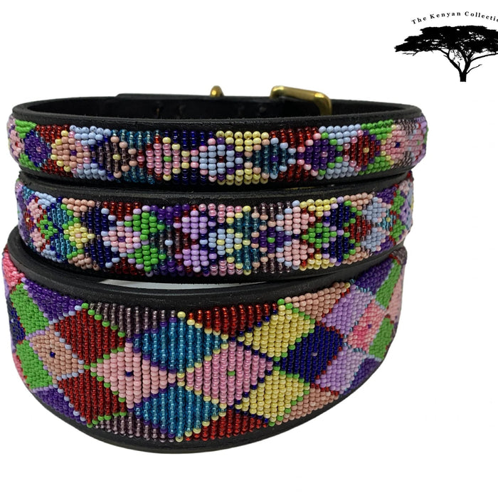 TKC Posey Argyle Beaded Dog Collar