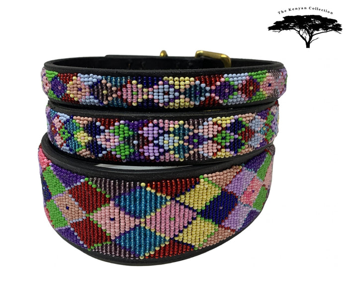 TKC Posey Argyle Beaded Dog Lead