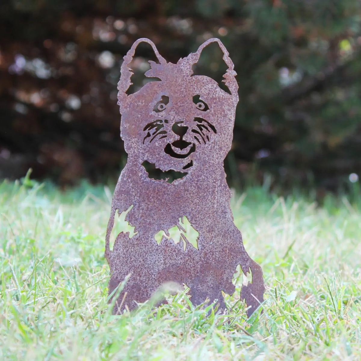 Cairn Terrier Corten Steel Outdoor Silhouette