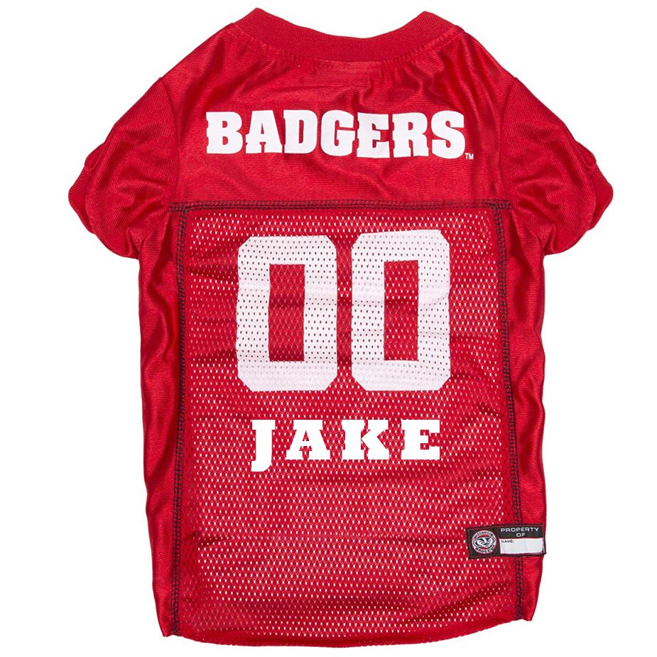 WI Badgers Pet Jersey - 3 Red Rovers
