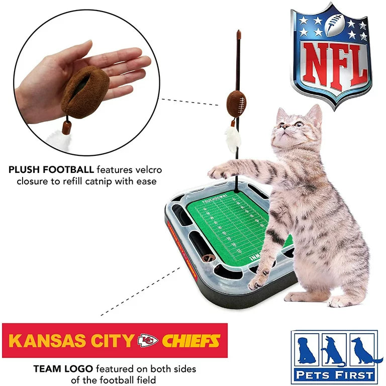 Kansas City Chiefs Football Cat Scratcher Toy