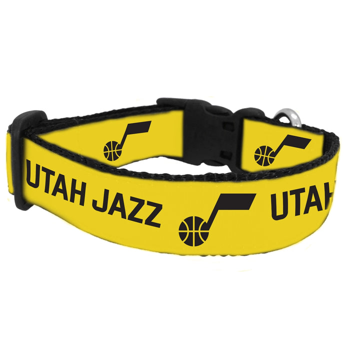Utah Jazz Nylon Dog Collar and Leash