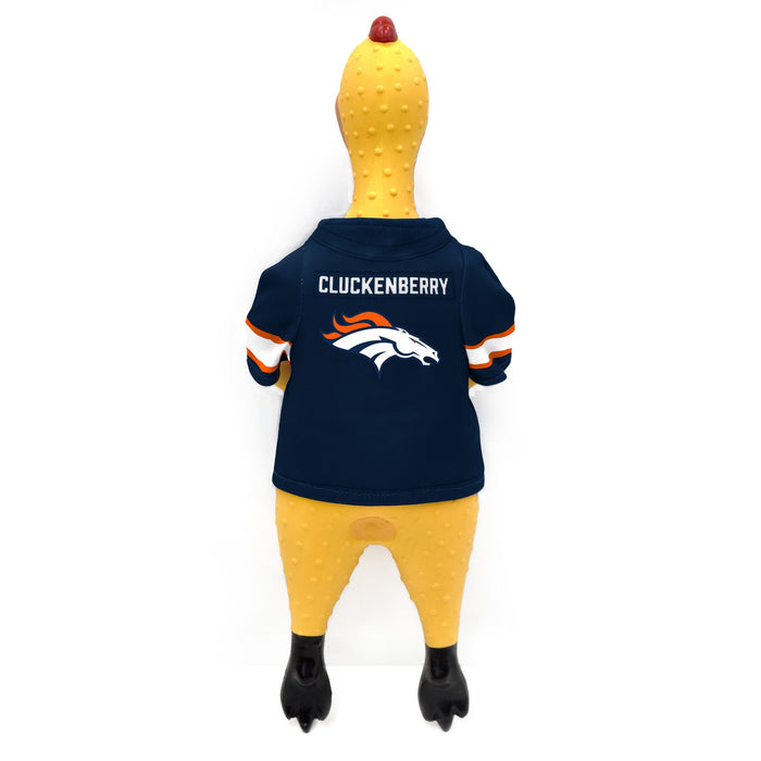 Denver Broncos Rubber Chicken Pet Toy