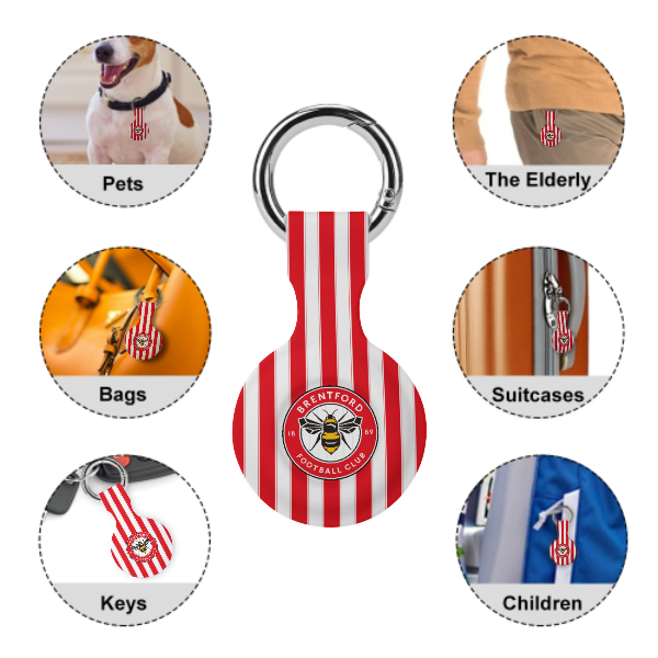 Brentford FC 25/26 Home Kit-Inspired Protective Case for Air Tag