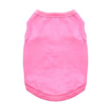 Carnation Pink All-Cotton Sleeveless Pet Shirt