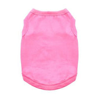 Carnation Pink All-Cotton Sleeveless Pet Shirt