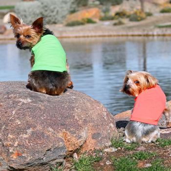 Coral All-Cotton Sleeveless Pet Shirt