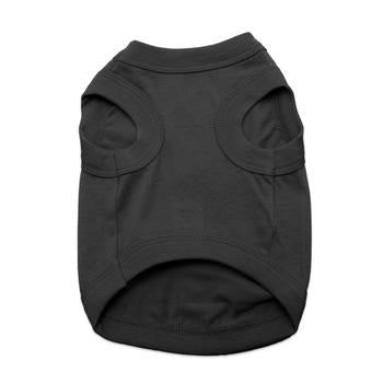 Jet Black All-Cotton Sleeveless Pet Shirt