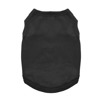 Jet Black All-Cotton Sleeveless Pet Shirt