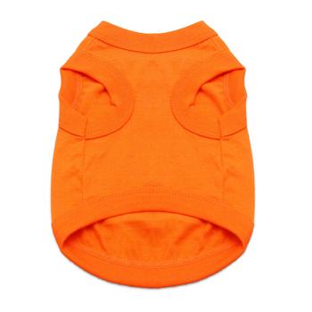 Sunset Orange All-Cotton Sleeveless Pet Shirt