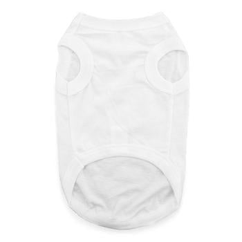 White All-Cotton Sleeveless Pet Shirt