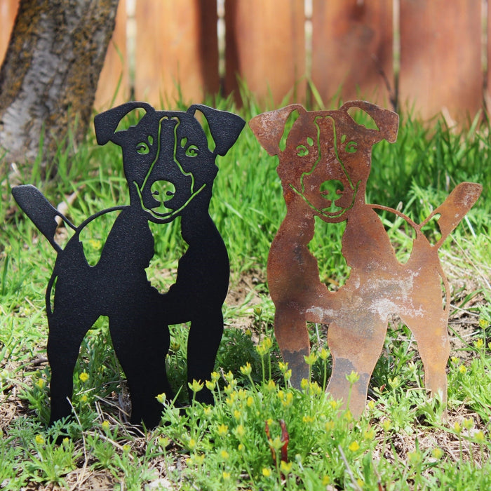 Jack Russell Terrier Corten Steel Outdoor Silhouette