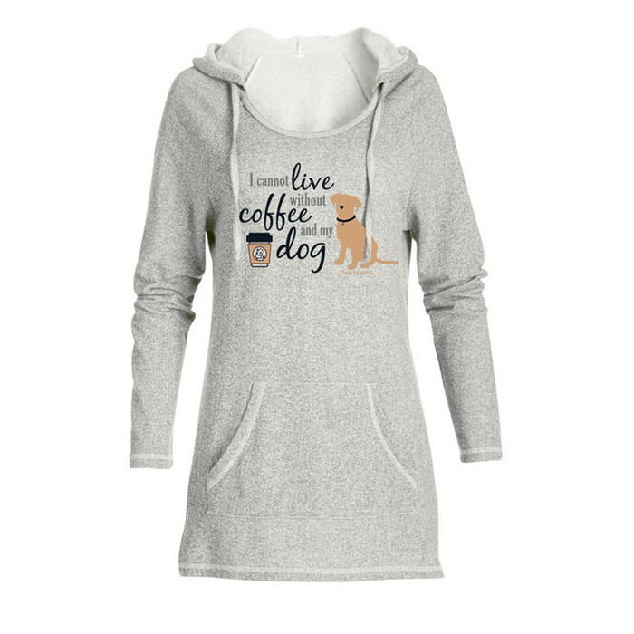 I Cannot Live Without Coffee and My Dog Tunic Hoodie