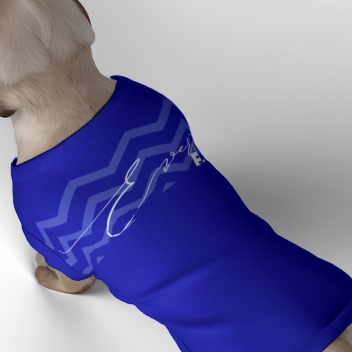 Everton FC 25/26 Home Inspired Pet Graphic Tee Shirt (Sizes XS-Small)