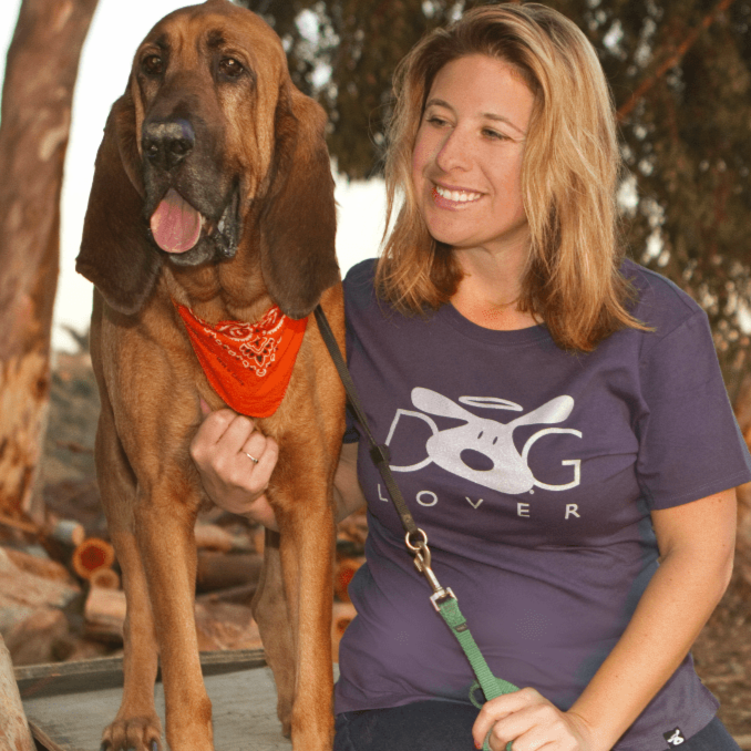 Dog Lover Womens T-Shirt - Plum