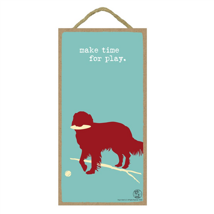 Make Time For Play Wood Plaque