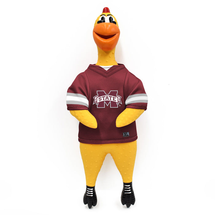 MS State Bulldogs Rubber Chicken Pet Toy